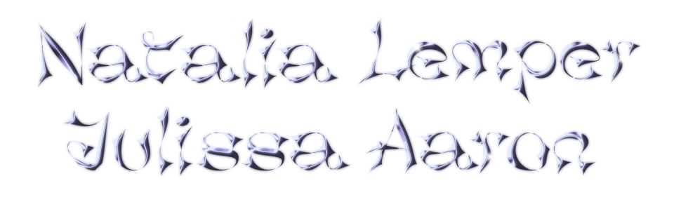 stylized stacked type that reads "Natalia Lemper" and "Julissa Aaron"