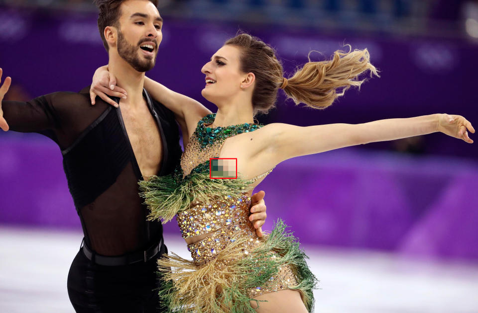 Guillaume Cizeron y Gabriella Papadakis, de Francia, casi al terminar su rutina en los Juegos Olímpicos de Pyeongchang. / Foto: Reuters