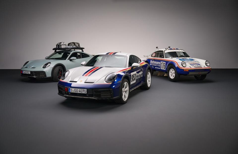 911 Dakar可選用致敬賽車塗裝的拉力賽設計套件，車側的三位數賽車編號可由車主自行指定。