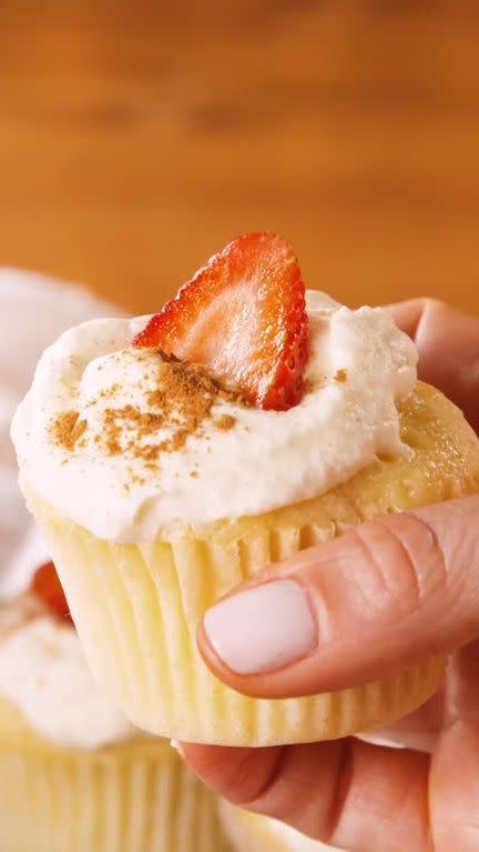 Tres Leches Coconut Cupcakes