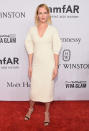 <p>The “Kill Bill” actress looked perfectly styled in this cream, puff-sleeved number.<i> [Photo: Getty]</i><br></p>