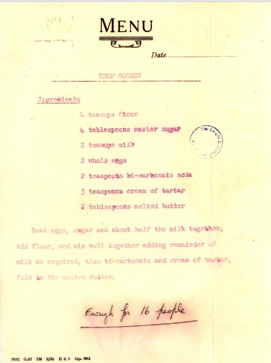 The recipe Queen Elizabeth II sent Eisenhower inside a letter in 1960.