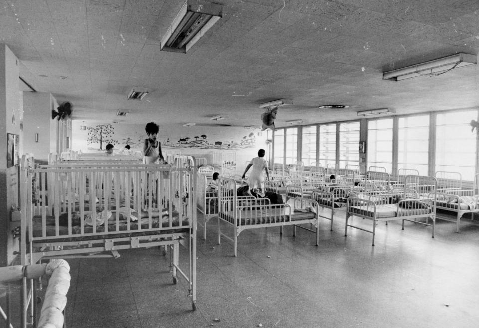 The children's ward at Willowbrook State School in Staten Island, N.Y.
