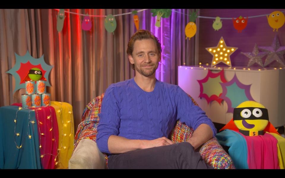 Tom Hiddleston at CBeebies (BBC/PA)