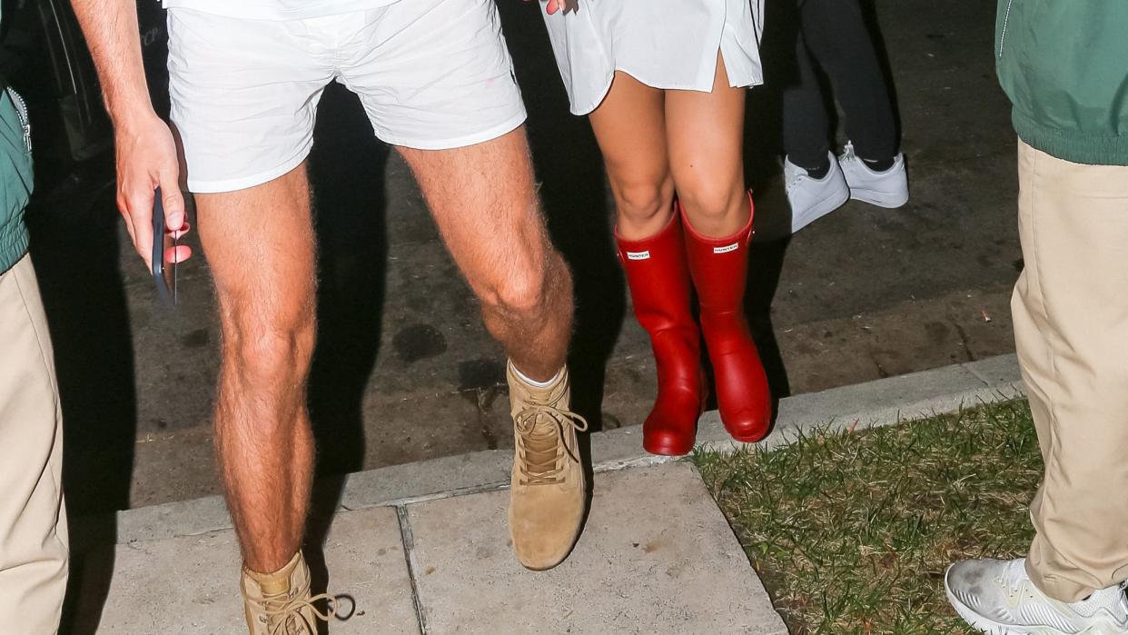 los angeles, ca october 28 matthew noszka and inanna sarkis are seen attending the casamigos halloween party returns in beverly hills on october 28, 2022 in los angeles, california photo by rachpootbauer griffingc images