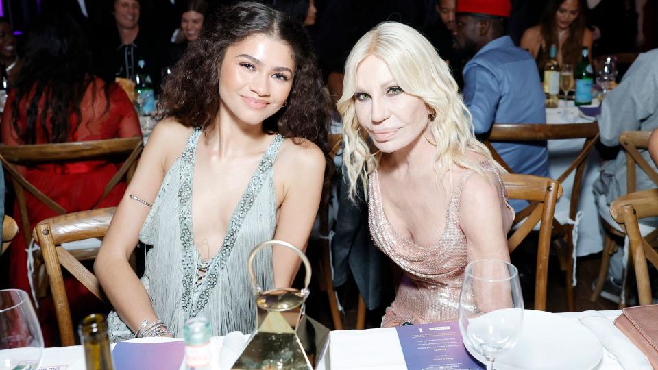 Zendaya and Donatella Versace attend the 2024 Green Carpet Fashion Awards at 1 Hotel West Hollywood