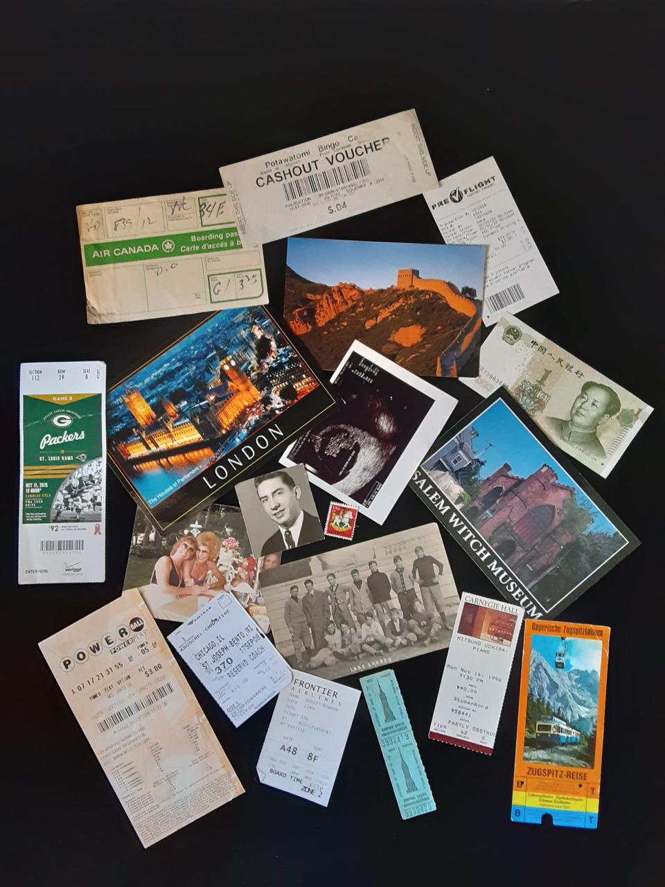 Here are a few of the items Karen Grochowski found in books at the Franklin Public Library through the years.