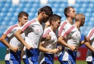 Soccer Football - World Cup - Russia Training - Samara Arena, Samara, Russia - June 24, 2018. Players attend a training session. REUTERS/David Gray