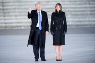 <p>Norisol Ferrari designed Trump's outfit for a visit to Arlington Cemetery. Defending her decision to dress Trump, Ferrari told <a href="http://wwd.com/eye/people/melania-trump-pays-homage-to-american-military-service-members-with-ensemble-10757679/" rel="nofollow noopener" target="_blank" data-ylk="slk:WWD;elm:context_link;itc:0;sec:content-canvas" class="link ">WWD</a>, "I am absolutely opposed to discrimination in any way. I wanted to give her her own voice … Empowering women is all that matters to me."</p>