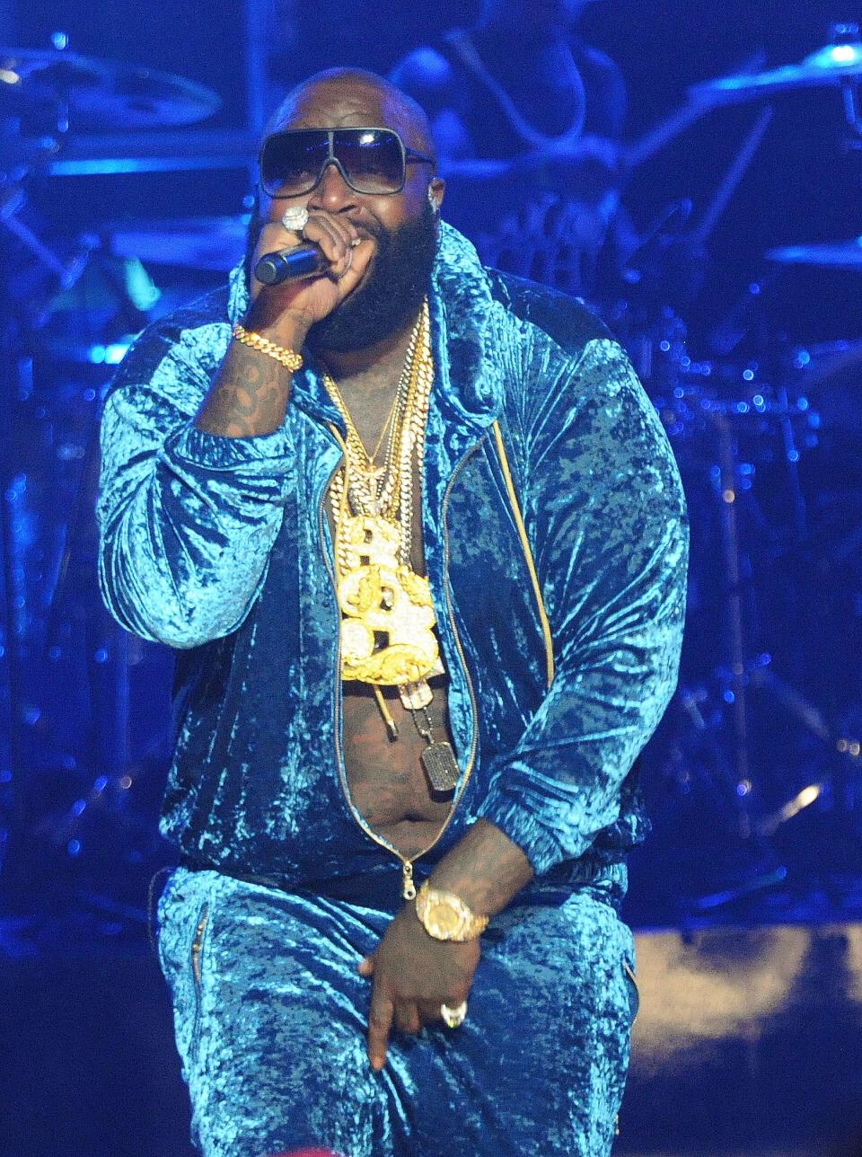 Rick Ross performs during the 2013 BET Hip Hop Awards.