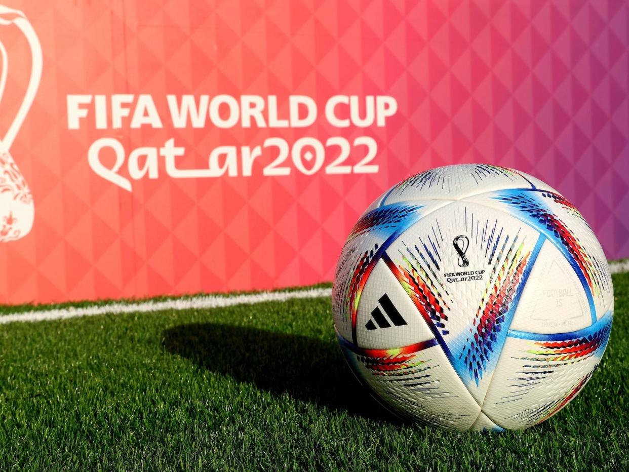 The official adidas matchball for the FIFA World Cup Qatar 2022.