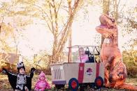 <p>The inflatable T-Rex really adds a sense of urgency to this Jurassic Park outfit. This family chose to do a group costume, with siblings dressed as additional dinosaurs.</p><p><em><a href="https://www.sarahhalstead.com/dinosaurs-jurassic-park-jeep-wheelchair-costume/" rel="nofollow noopener" target="_blank" data-ylk="slk:See more at Sarah Halstead »;elm:context_link;itc:0;sec:content-canvas" class="link ">See more at Sarah Halstead »</a></em><strong><br></strong></p><p><strong>RELATED:</strong> <a href="https://www.goodhousekeeping.com/holidays/halloween-ideas/a29212306/pop-culture-halloween-costumes/" rel="nofollow noopener" target="_blank" data-ylk="slk:All of the Best Pop Culture Halloween Costumes to Wear in 2020;elm:context_link;itc:0;sec:content-canvas" class="link ">All of the Best Pop Culture Halloween Costumes to Wear in 2020</a></p>