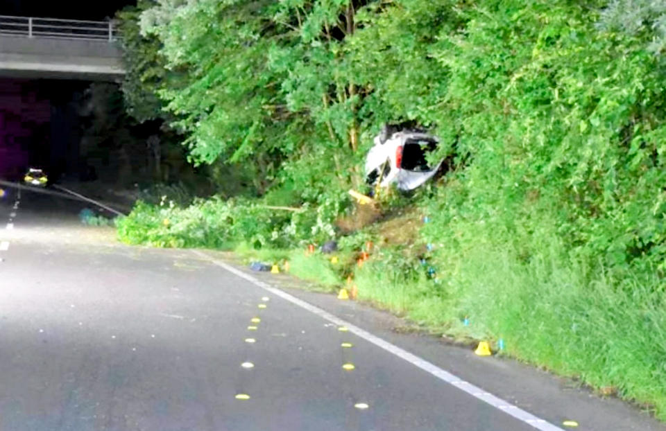 The crash scene. (Sussex Police / SWNS)