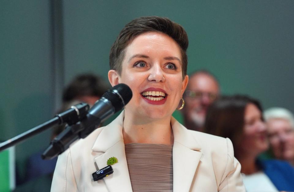 Co-leader Carla Denyer is among four new Green Party MPs (Jonathan Brady/PA)