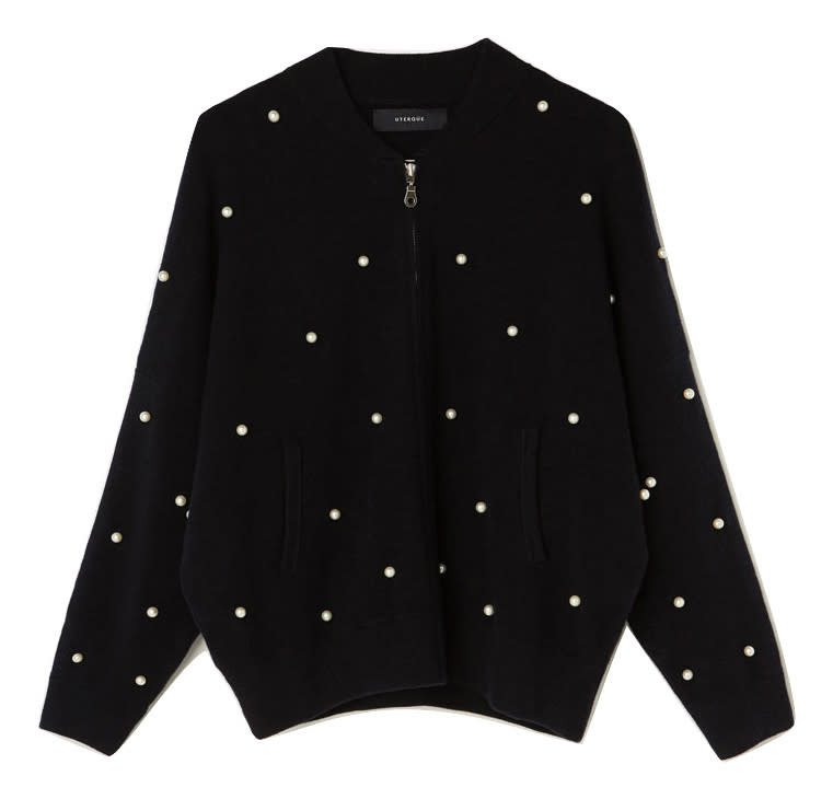 The pearl-emblazoned bomber jacket