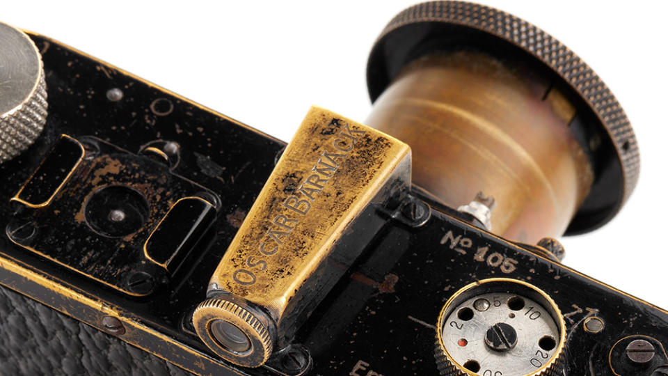 The Leica 0-Series No. 105 was owned by the inventor of the 35mm Leica: Oskar Barnack. - Credit: Leitz Photographica Auction