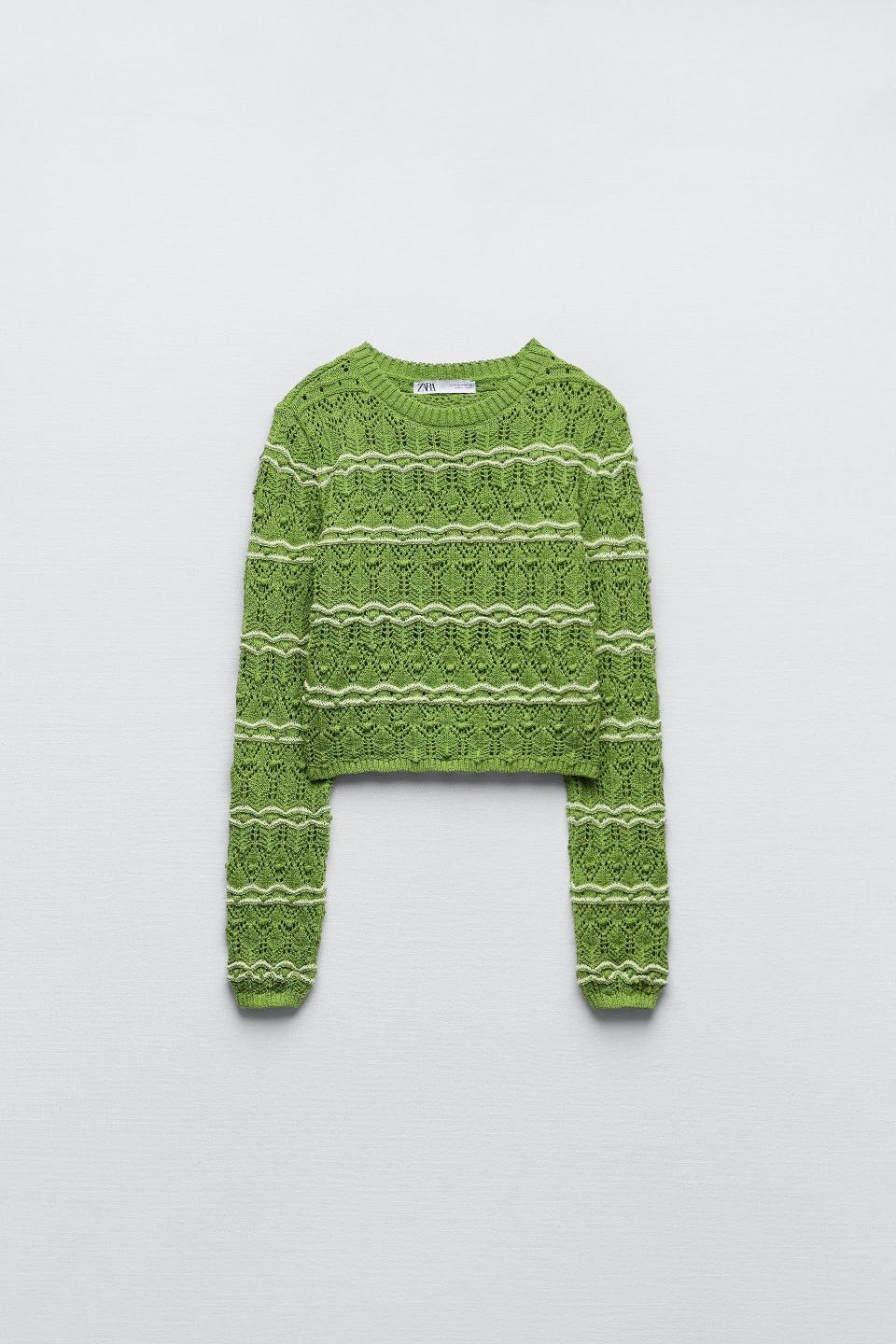 WOOL BLEND JACQUARD SWEATER - TIMELESS-WOMAN-CORNERSHOPS