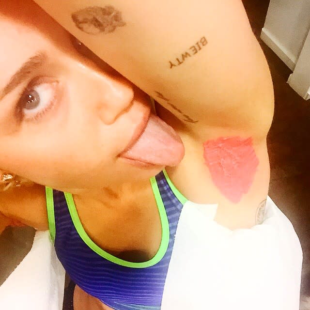 Miley Cyrus Dyes Her Armpits and ... Another Area Pink. Decency Is Dead.