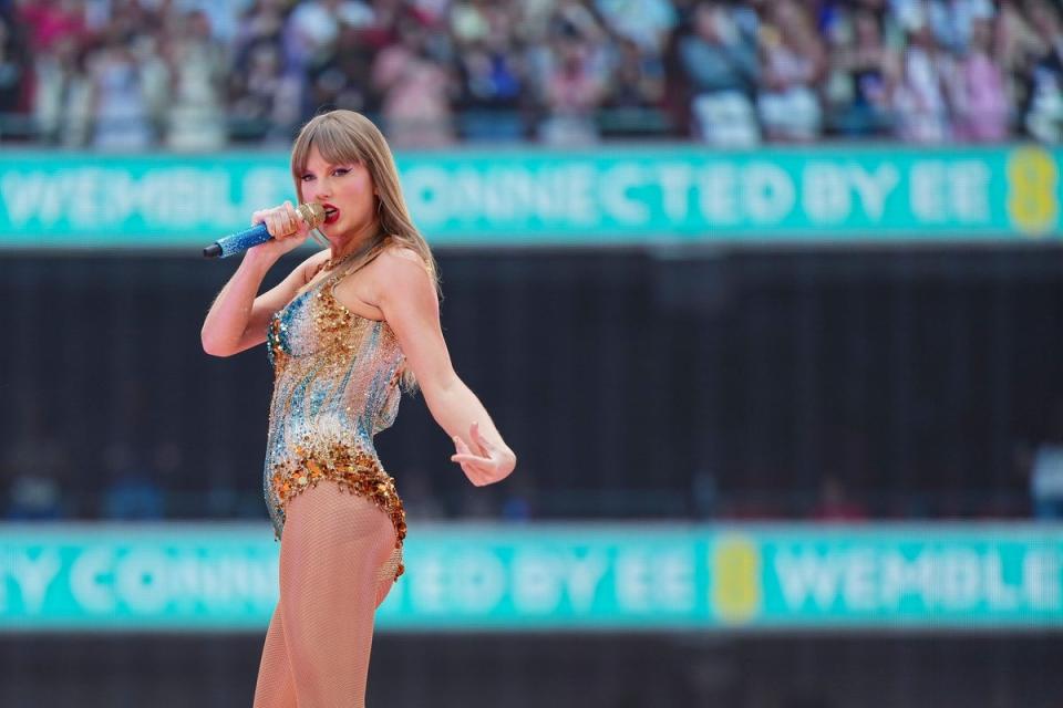 Taylor Swift at Wembley (Scott A Garfitt/Invision/AP)