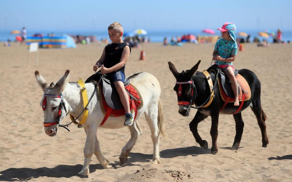 Donkey rides in Skegness - PA