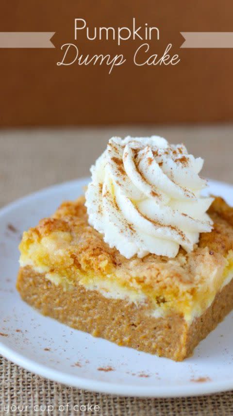 Pumpkin Cream Cheese Dump Cake