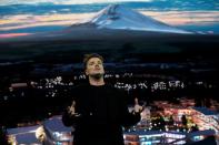 Danish architect Bjarke Ingels, CEO of Bjarke Ingels Group, talks about Woven City, a prototype city of the future on a 175-acre site at the base of Mt. Fuji in Japan, at a Toyota Motor Corporation news conference during the 2020 CES in Las Vegas