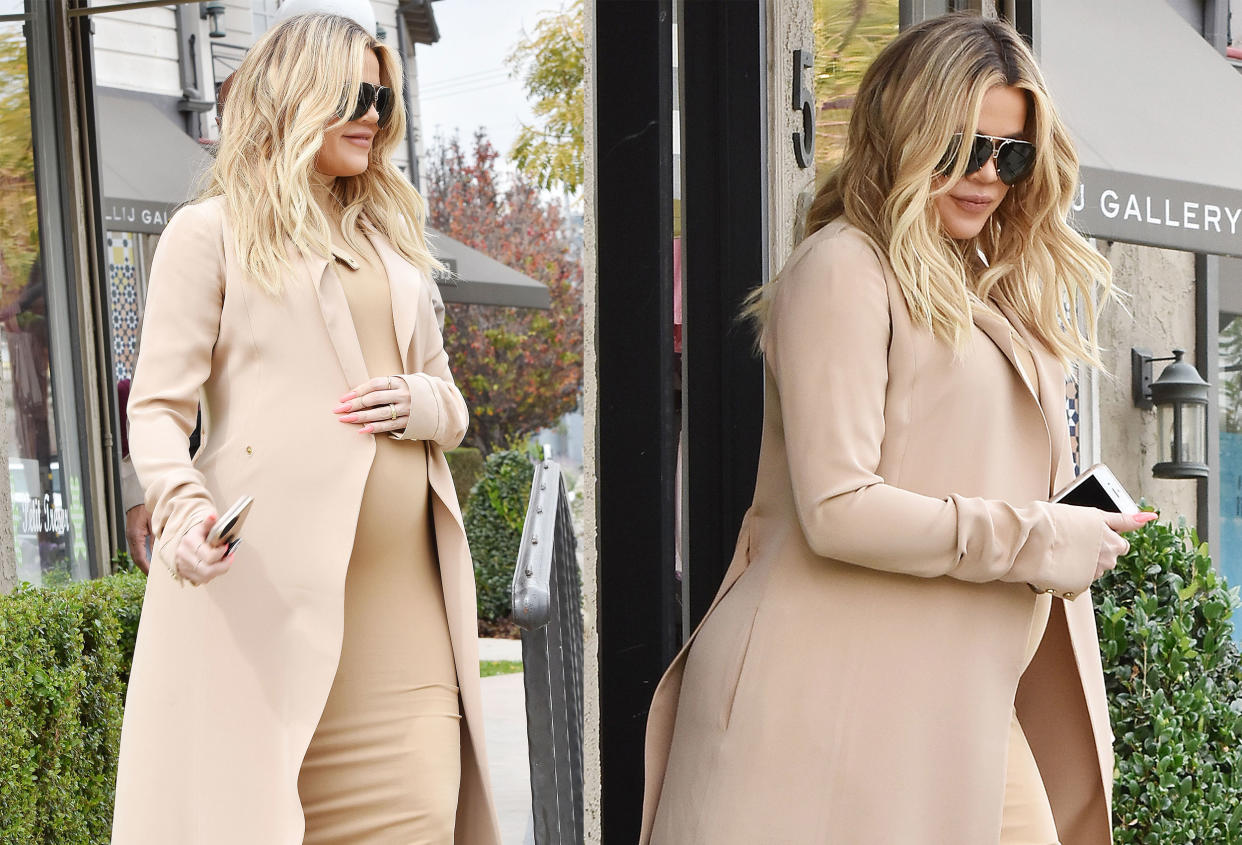 Khloé Kardashian erwartet ihr erstes Kind. (Bild: Rex Features)