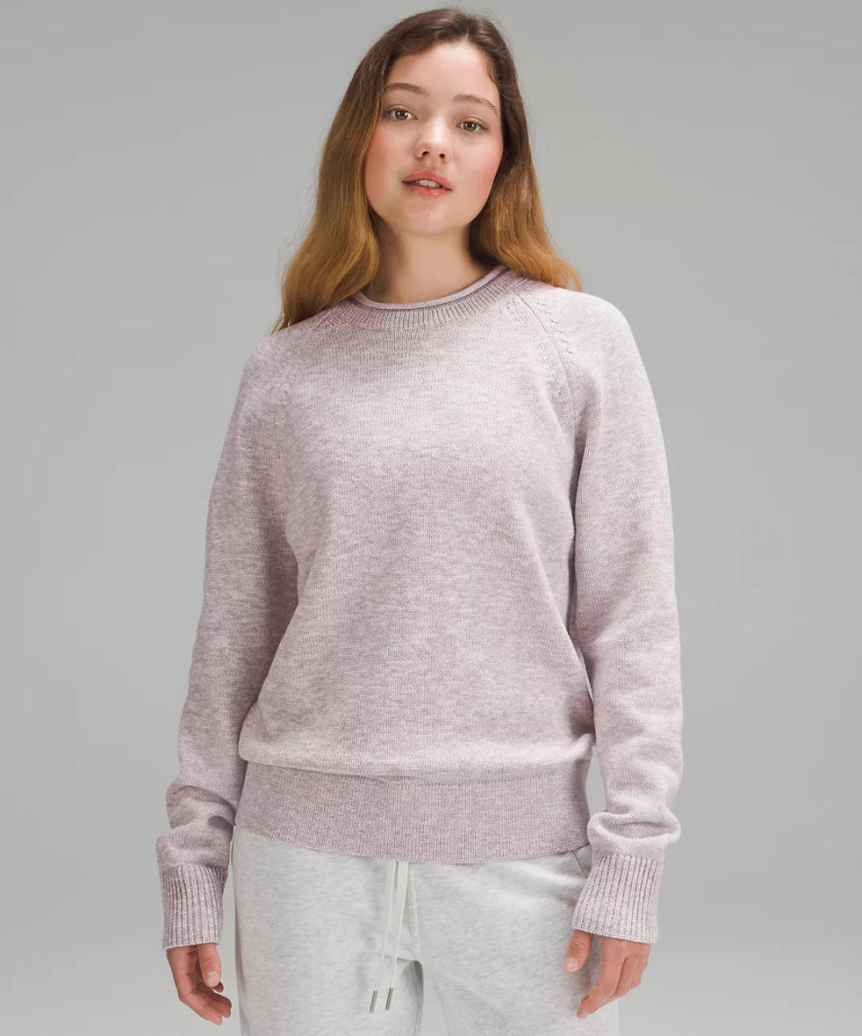 Boxy Cotton-Blend Sweater. Image via lululemon.