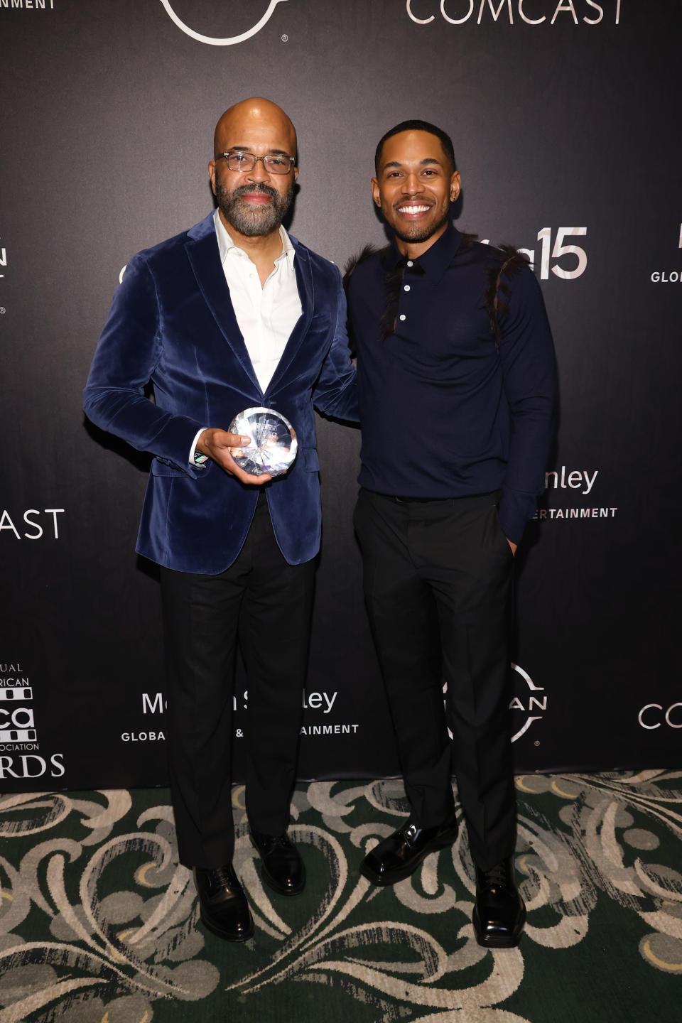 Jeffrey Wright and Kelvin Harrison Jr. at the 15th Annual AAFCA Awards held at the Beverly Wilshire, A Four Seasons Hotel on February 21, 2024 in Beverly Hills, California.