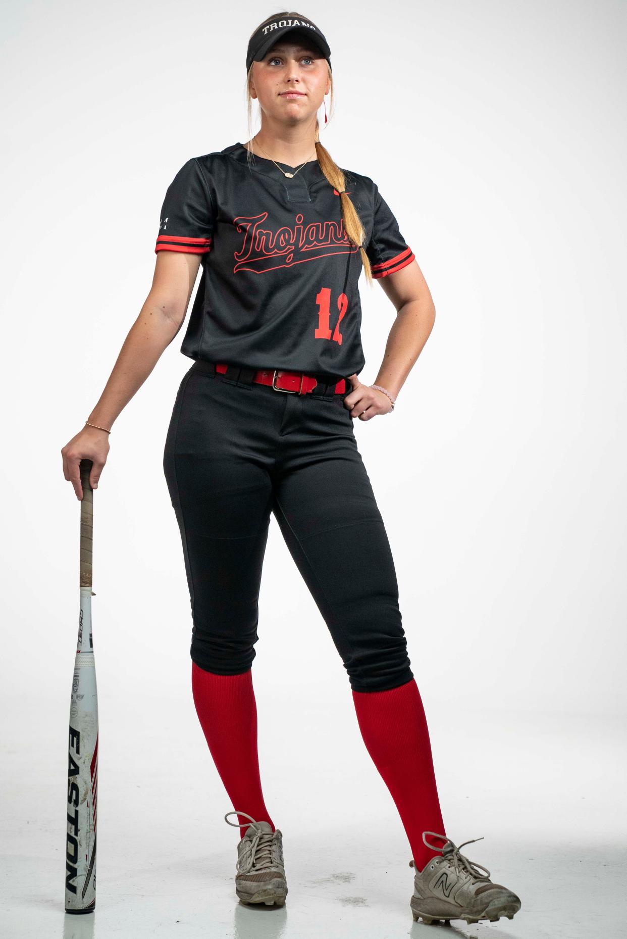 Center Grove's Hannah Haberstroh poses for a photo Tuesday, March 5, 2024, at the Indianapolis Star.