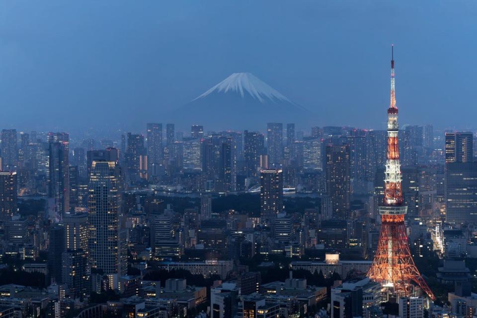 Tokyo skyline by night.