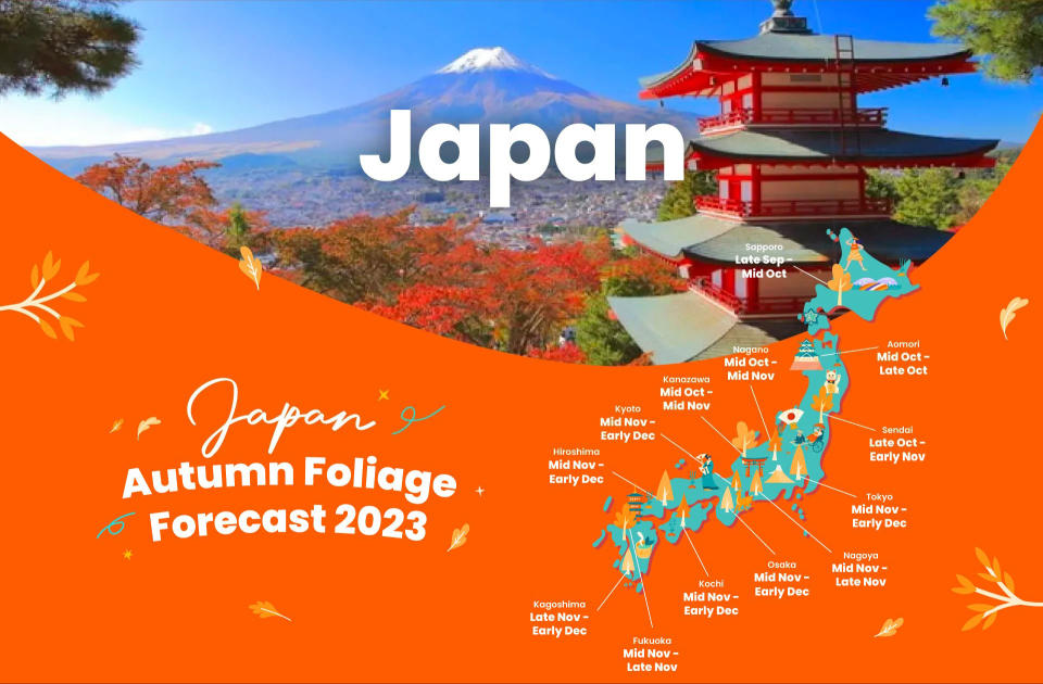 Japan Autumn Foliage Forecast 2023. (Photo: Klook SG)