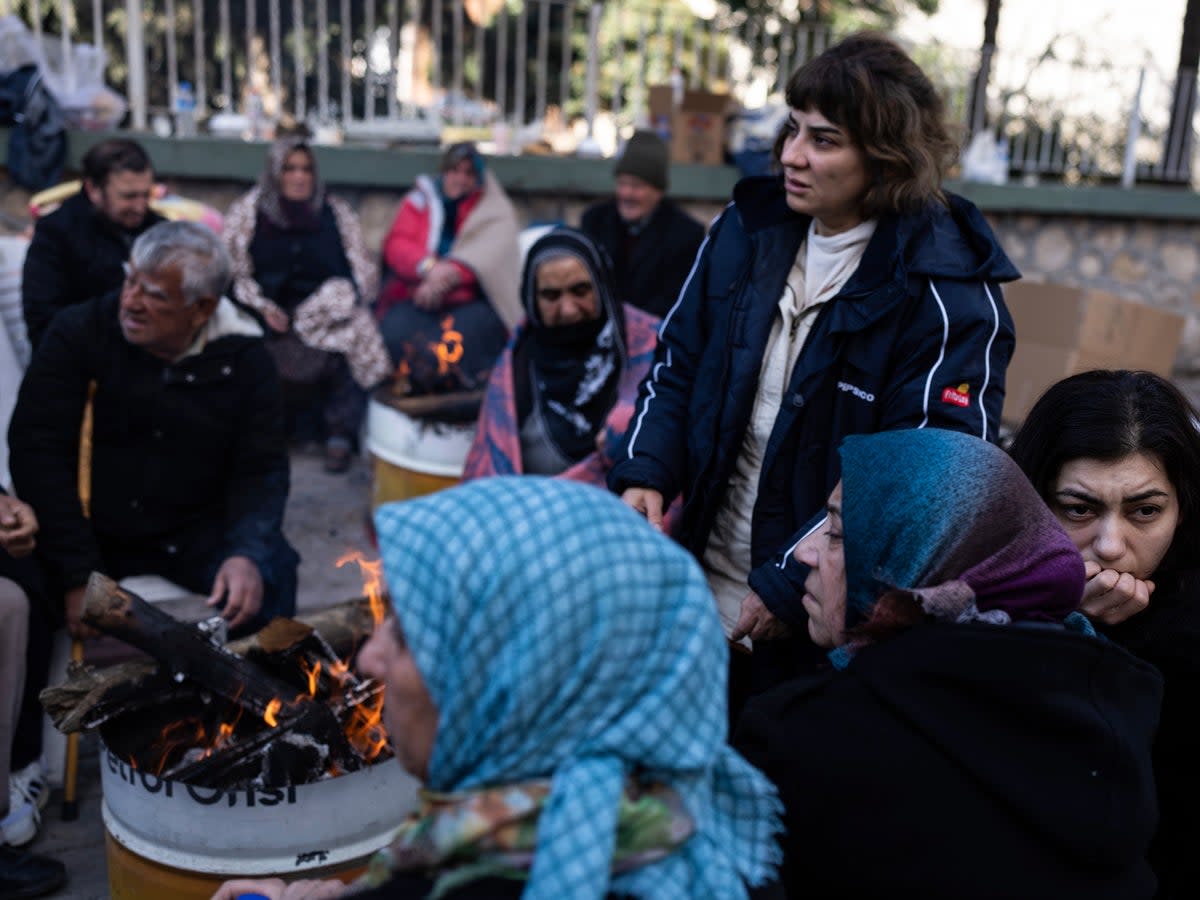 People are forced to camp out outdoors (AP)