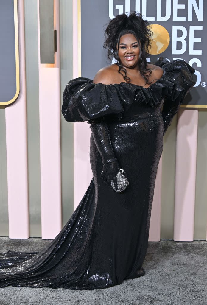 Nicole Byer attends the 80th Annual Golden Globe Awards on Jan. 10 at the Beverly Hilton in Beverly Hills, Calif. (Photo: FREDERIC J. BROWN/AFP via Getty Images)