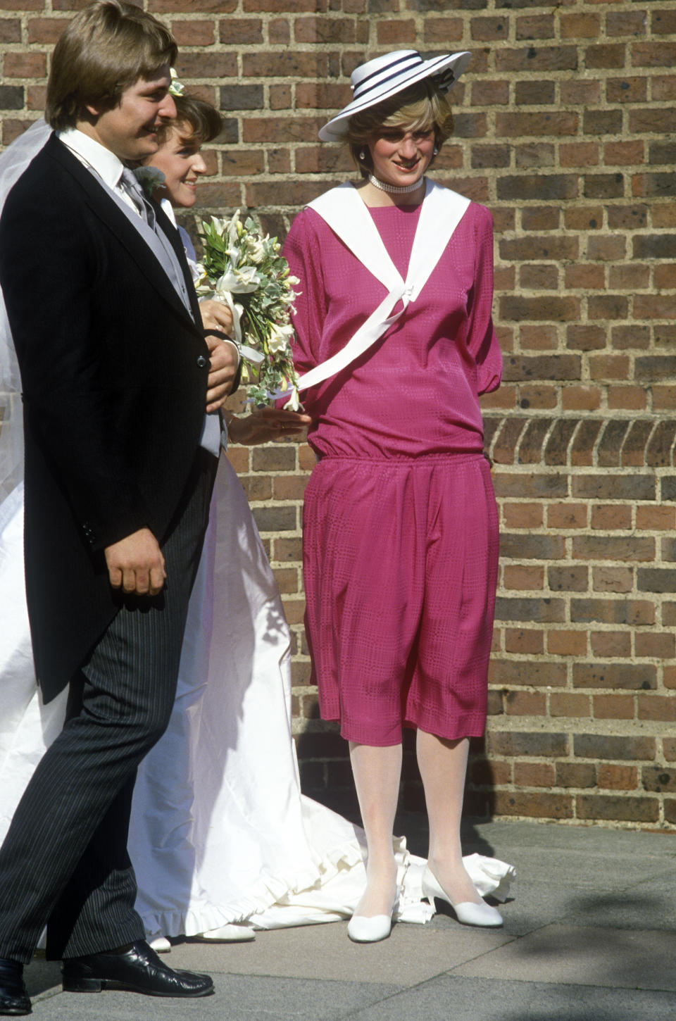 Diana, Princess of Wales, Wedding of Diana's former flatmate Carolyn Pride and William Bartholomew at Chelsea Old Church, 3rd September 1982. (Photo by John Shelley Collection/Avalon/Getty Images)