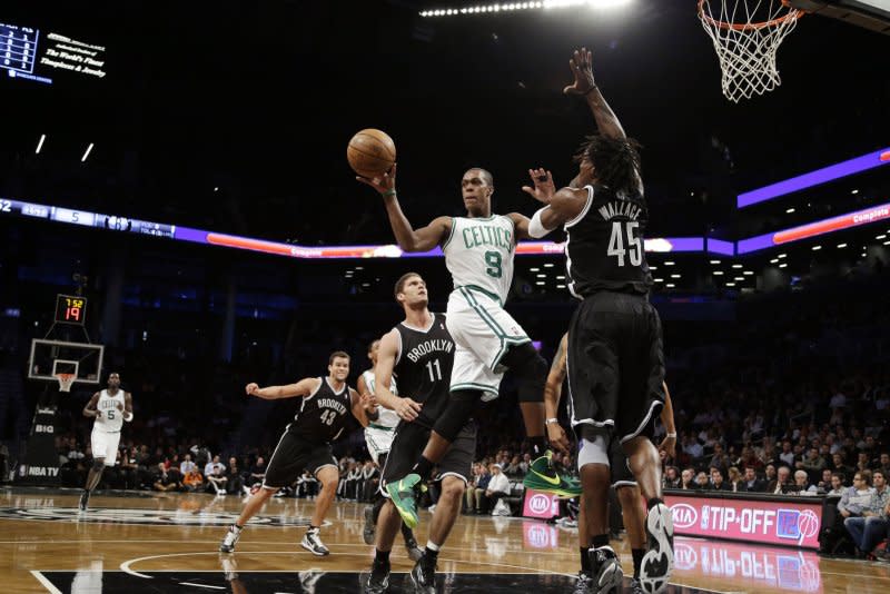 Rajon Rondo (9) won a championship in 2008 with the Boston Celtics. File Photo by John Angelillo/UPI