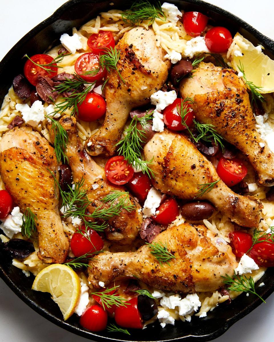 One-Pan Greek Chicken Drumsticks