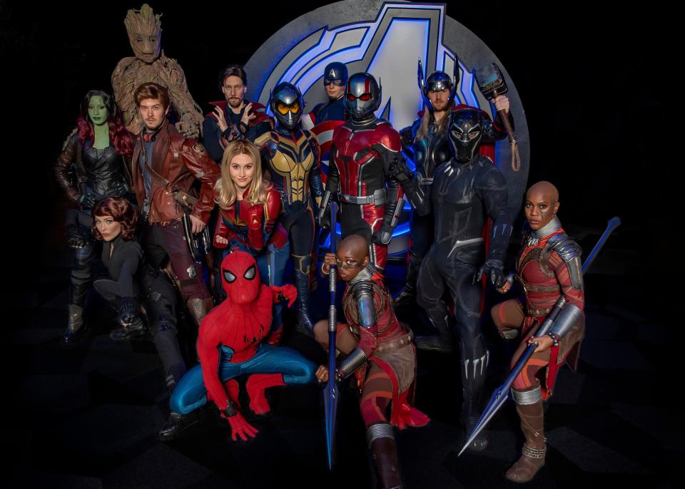 Avengers Campus characters heroes disneyland