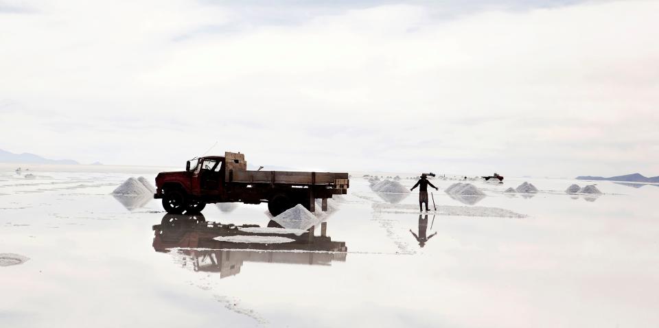 'Uyuni' by Javier Arcenillas is of the world's largest salt flat in Bolivia. Expanding for 4,086 sq miles, the stunning white desert contains 43% of the world's lithium reserves (Javier Arcenillas)