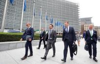 Representatives of Russia, Ukraine and the European Union meet for the gas talks, at the EU Commission headquarters in Brussels