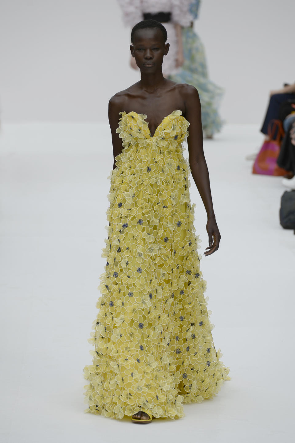 A model walks the Carolina Herrera runway during New York Fashion Week on Sept. 9.&nbsp;