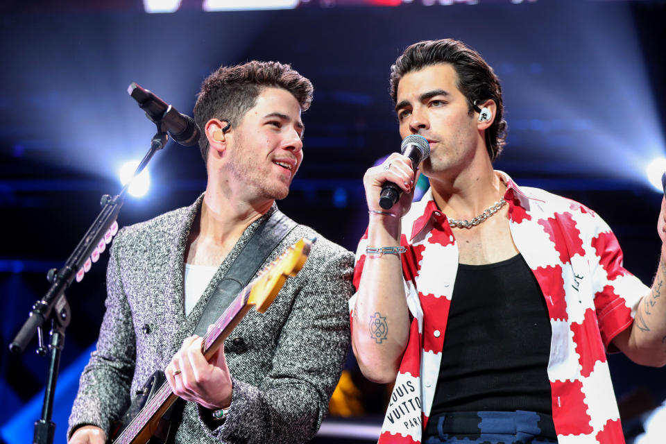 The brothers performing during iHeartRadio Kiss 108's Jingle Ball at TD Garden on Dec. 12, 2021 in Boston, Massachusetts. (Scott Eisen / Getty Images for iHeartRadio)