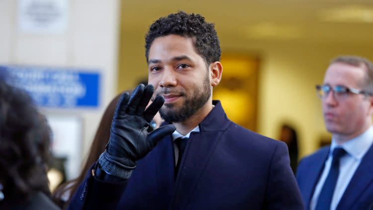 Actor Jussie Smollett Appears Outside Of Court After It Was Announced That All Charges Have Been Dropped Against Him