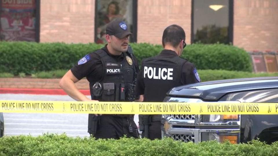 Alpharetta police said they found the suspect inside a HomeGoods store and contained him. Negotiators are at the scene attempting to make contact. No one else is in the store.