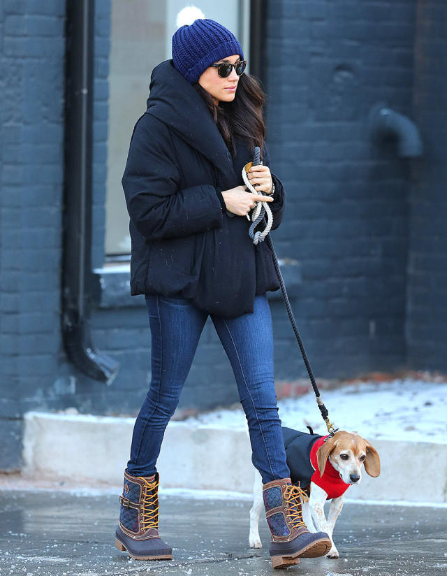 Meghan Markle in Barbour and Goyard in Toronto Before Yoga