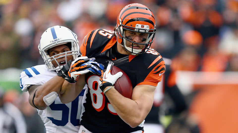 Tyler Eifert will make his own political statement this season. (AP)