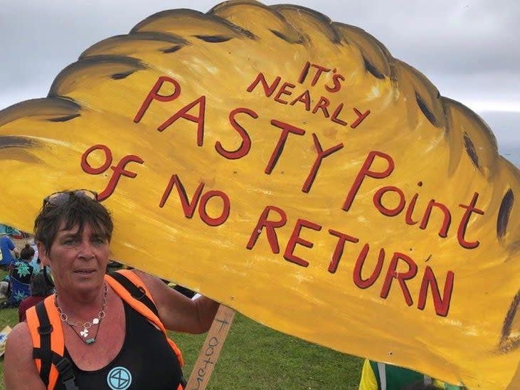 Climate protesters in St Ives