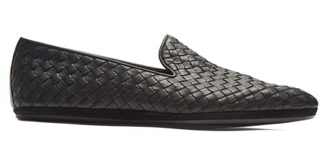 bottega veneta Intrecciato-weave leather loafers