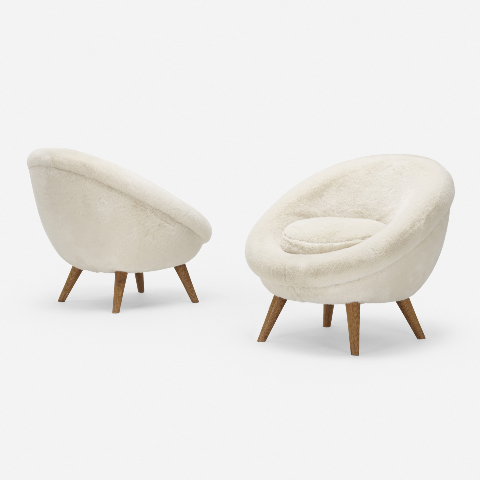 The Oeuf chair designed by Jean Royère in the 1950s.