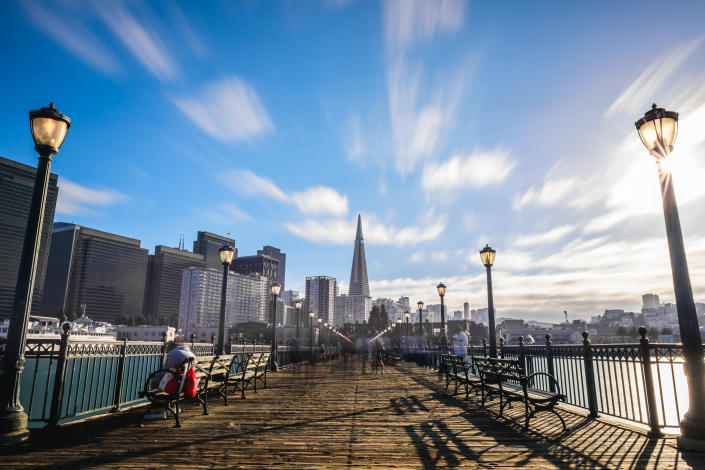 Pier 14 in the Embarcadero district of San Francisco. (Getty Images)
